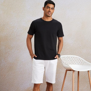 Men WHITE  fade shorts